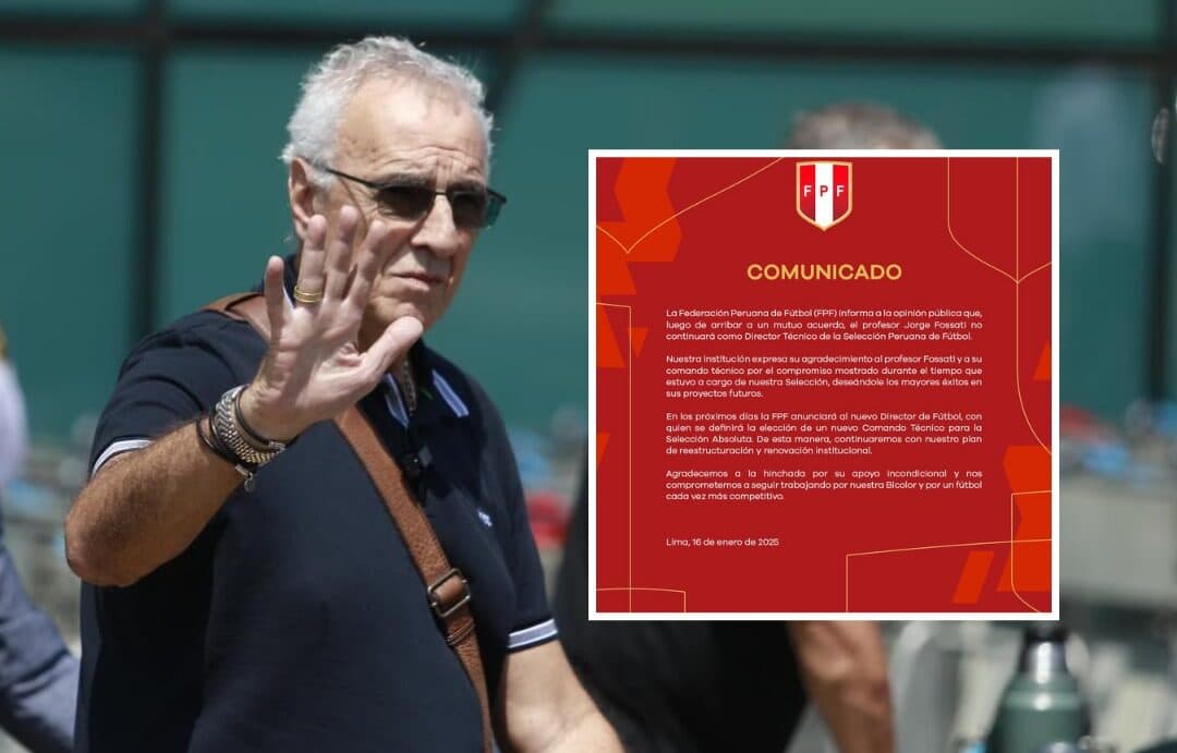 FPF oficializó la salida de Jorge Fossati de la selección peruana