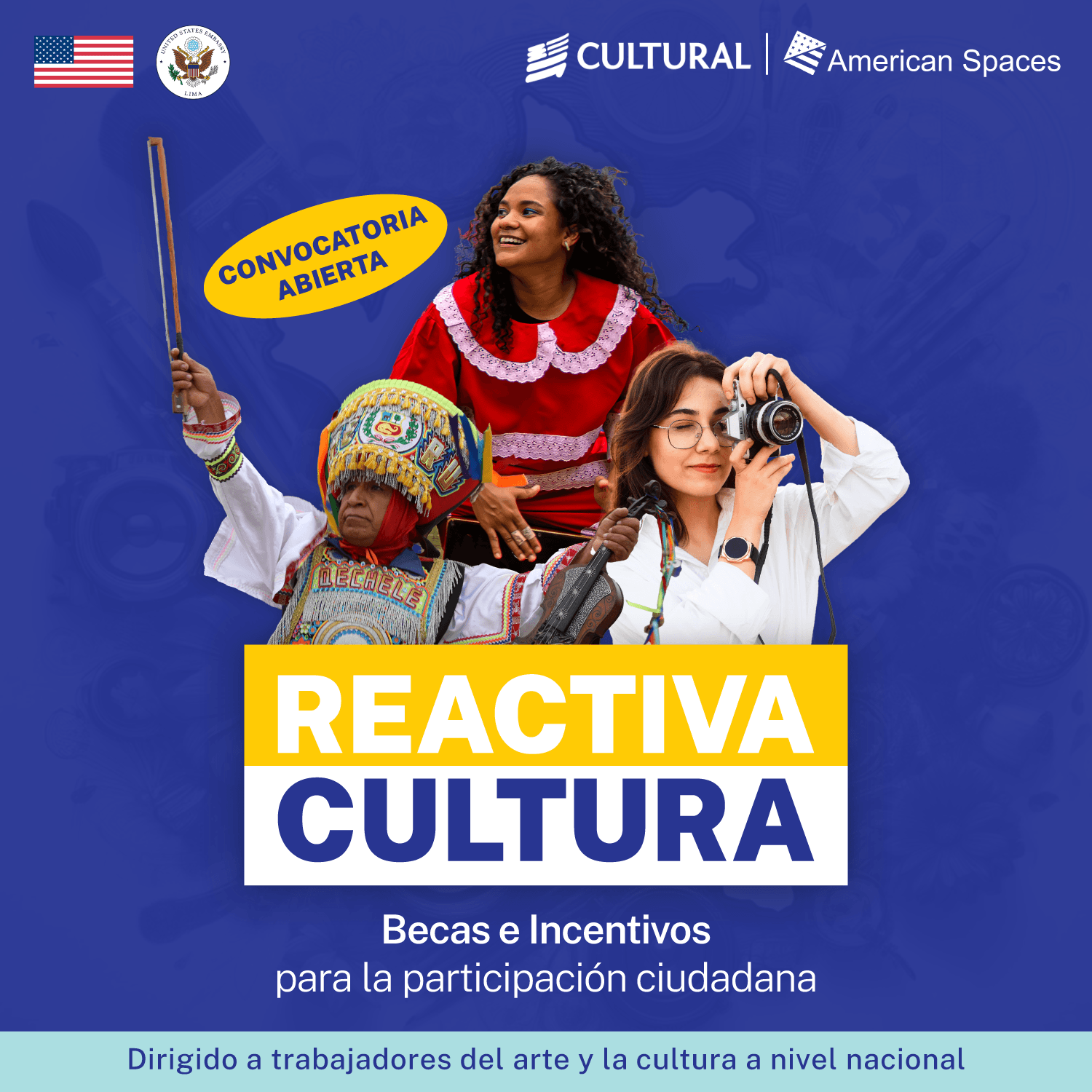 Brindarán 100 becas para el Programa Reactiva Cultura