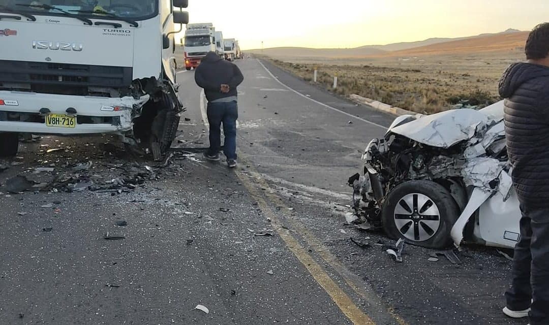 Un fallecido en accidente de tránsito en vía Arequipa-Juliaca