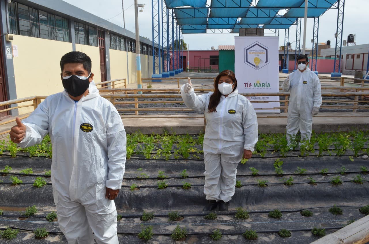 Tía María: apoya implementación de riego tecnificado en huerto escolar ecológico
