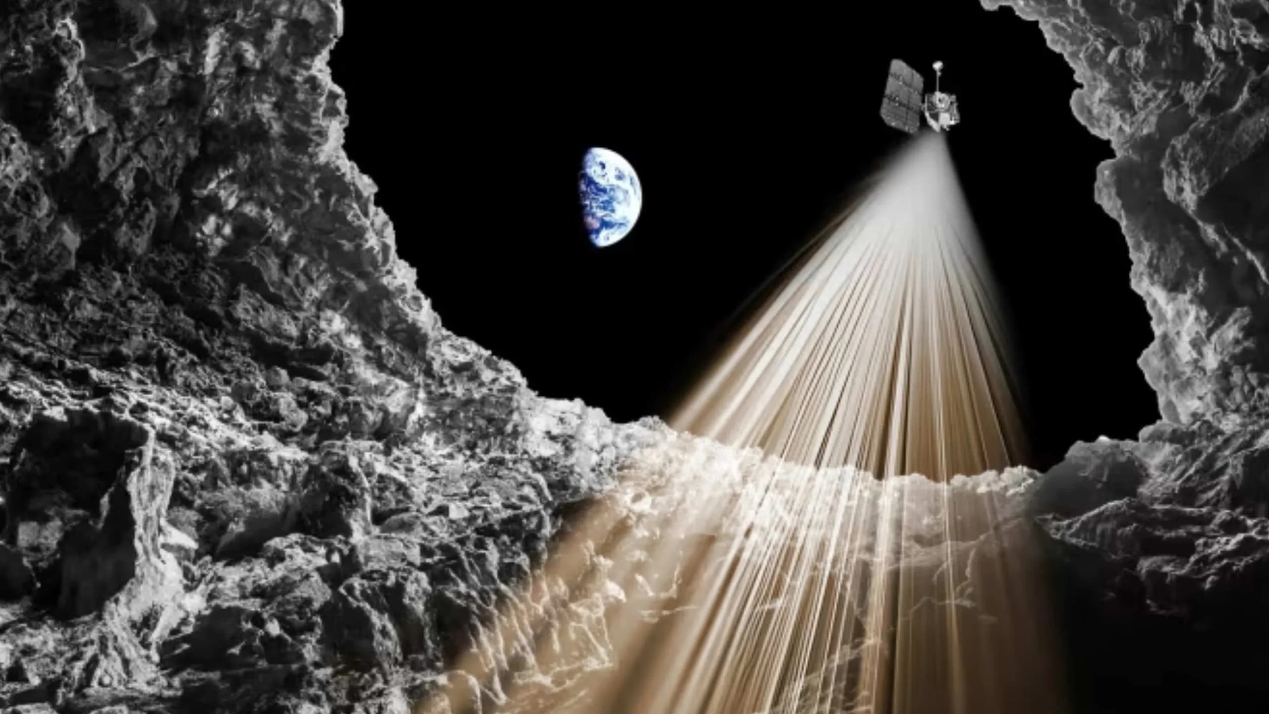 Descubren túnel subterráneo en la Luna
