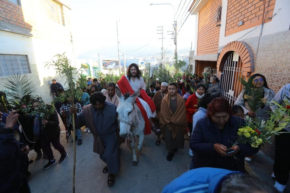 Población acudió a tradicional bendición de palmas y ramos