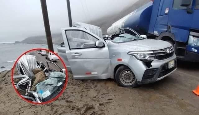 Roca cae sobre camioneta y causa la muerte de tres pasajeros