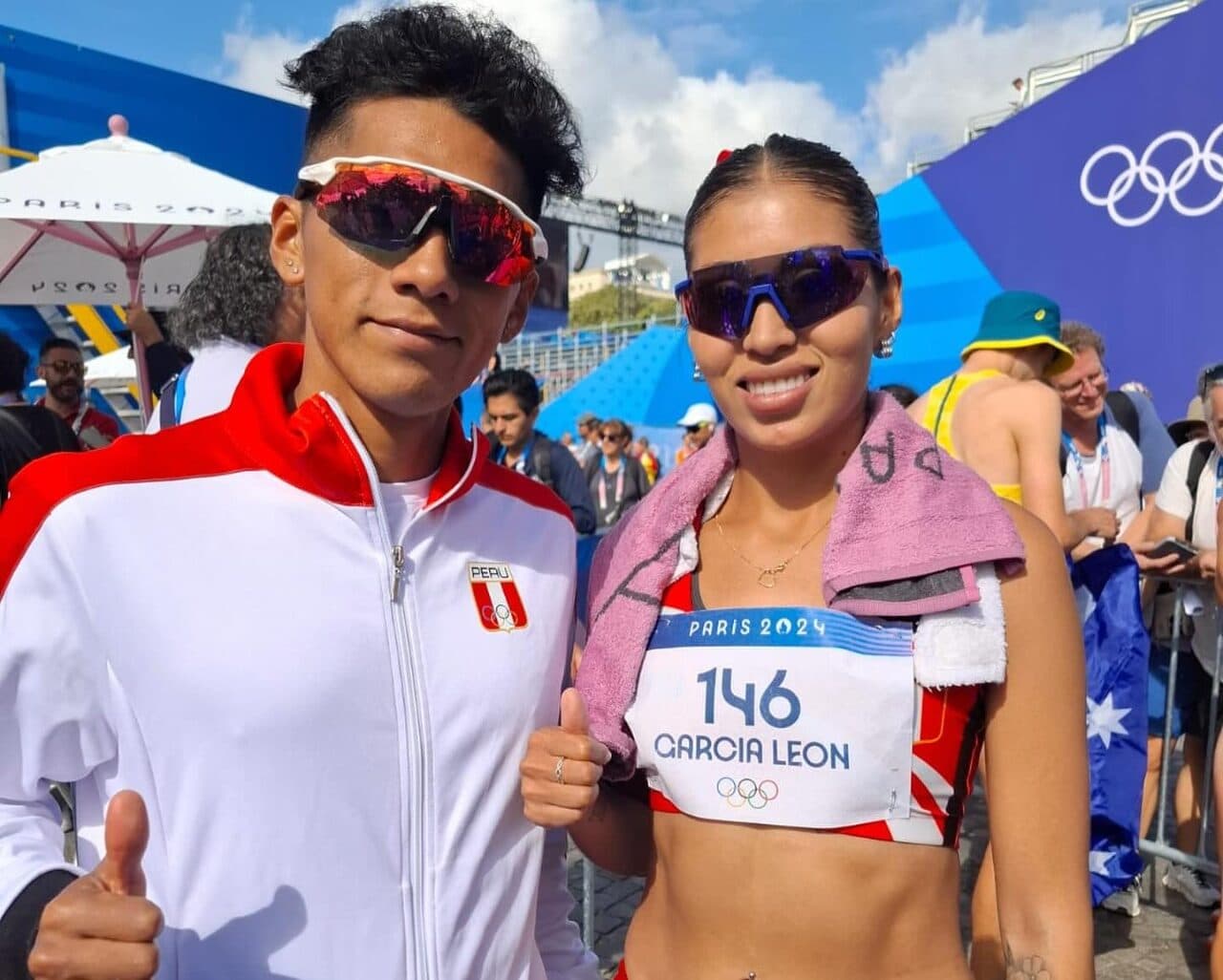 Kimberly García y César Rodríguez quedaron cuartos en marcha mixta