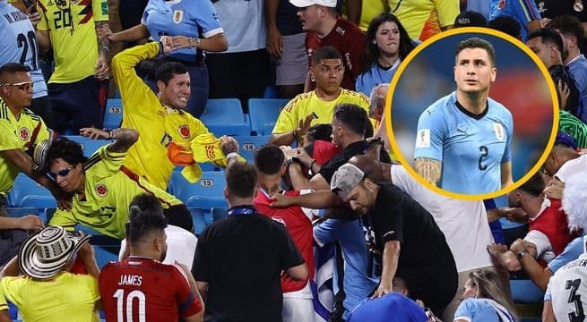 José Giménez explicó motivo de gresca con hinchas colombianos