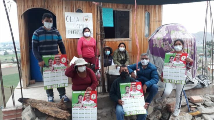 Fernando Zeballos visitó ollas comunes en Cayma
