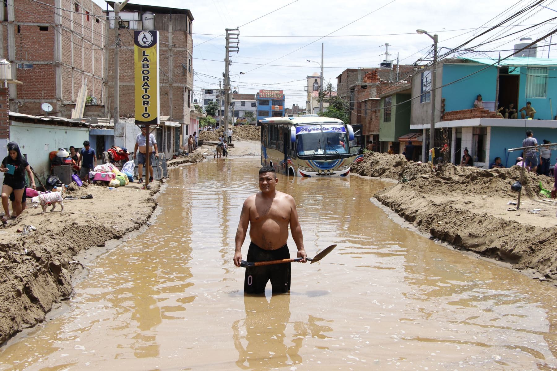 Imágenes que dejó las fuertes lluvias en La Libertad