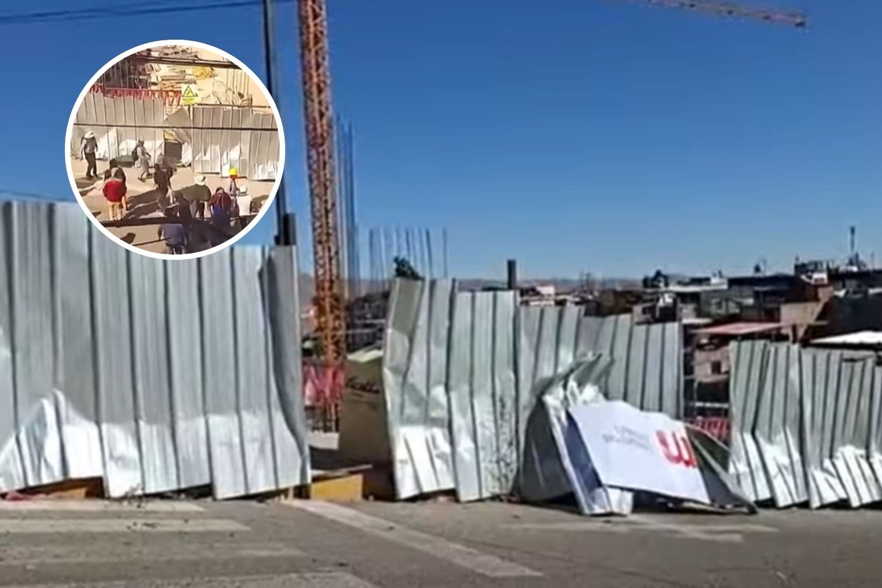 Construcción Civil recurre al vandalismo durante protesta