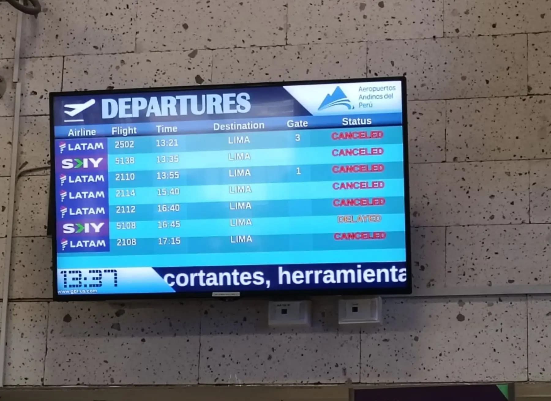 Turismo en Arequipa cayó 25 % debido a temporada de lluvias