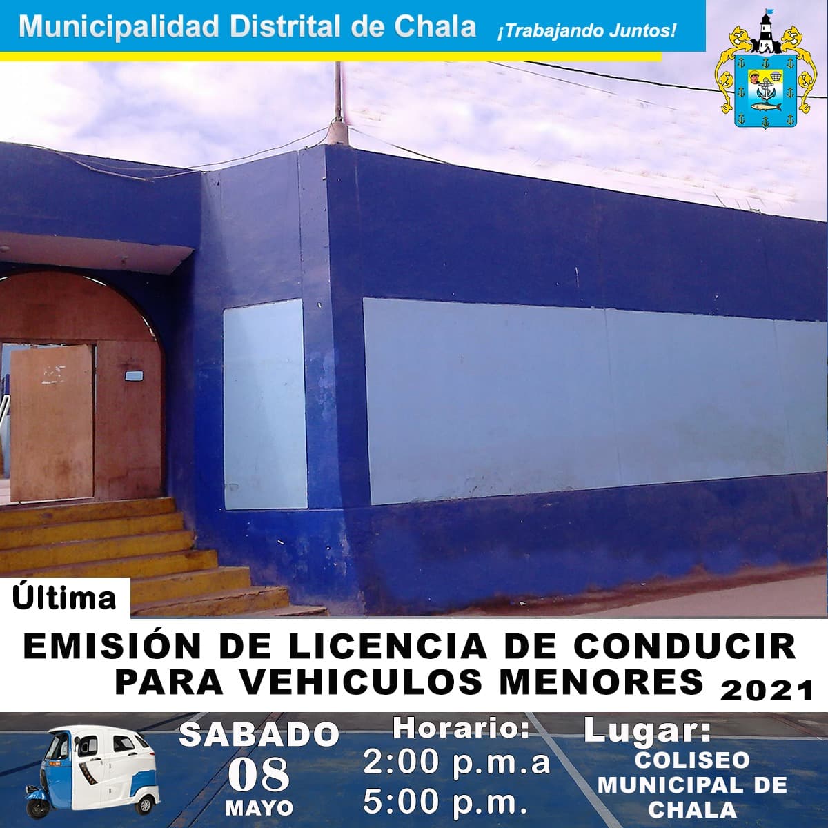 Chala: Última emisión de licencias de conducir será este sábado 8 de mayo