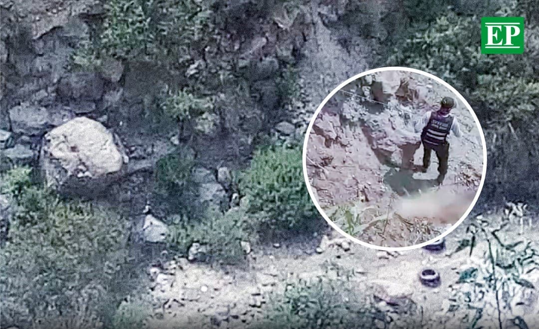Rescatan a perrito que cayó a barranco de más de 80 metros