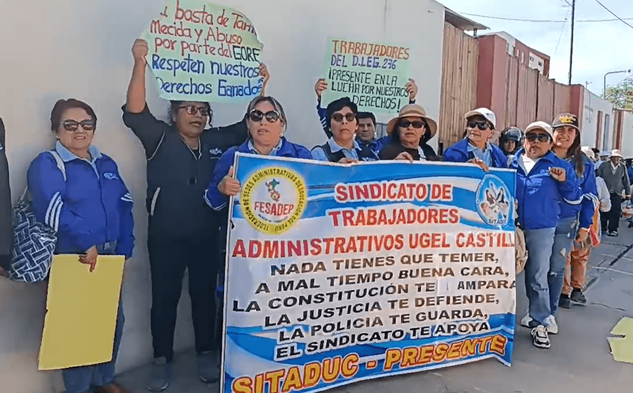 Secretarios de las Ugel exigen cumplimiento de pagos al GRA