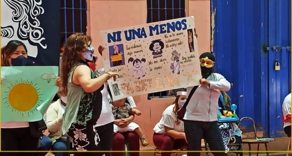 Internas del penal realizan campaña para prevenir violencia