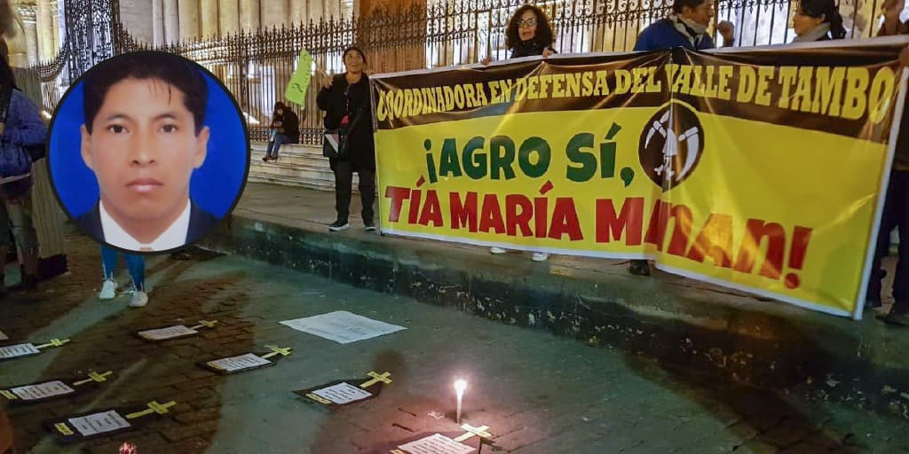 Tía María: policía irá a juicio por muerte de obrero en protesta del 2015