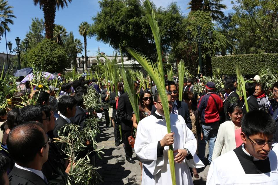 Miles de fieles celebraron el Domingo de Ramos en Arequipa