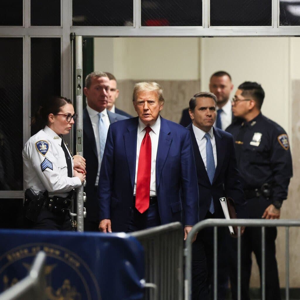Trump asistió al primer día de su juicio penal en Nueva York