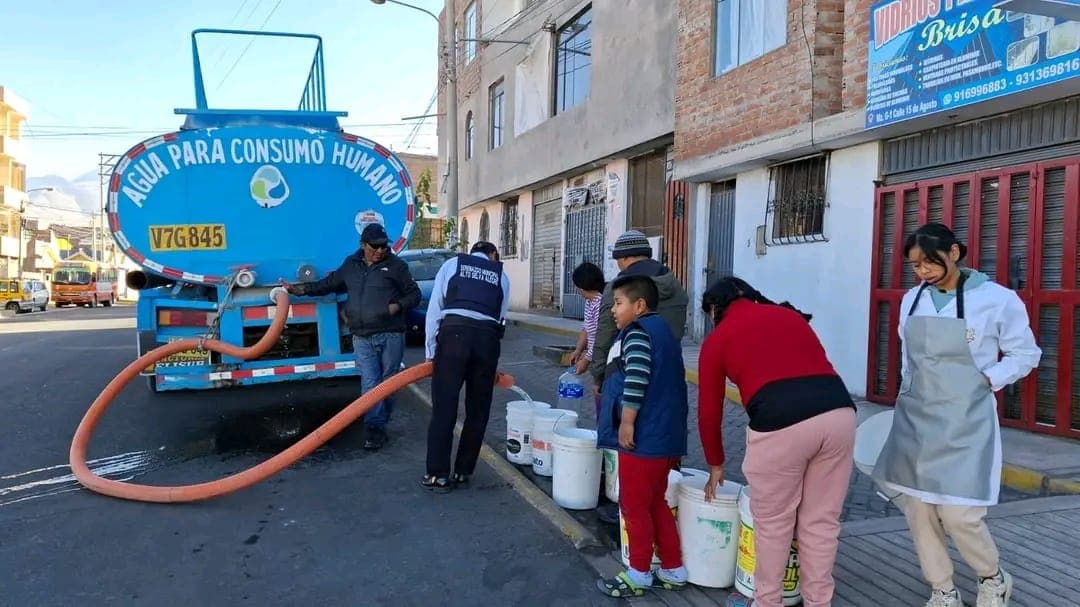 Distritos serán abastecidos con cisternas hasta el miércoles 24