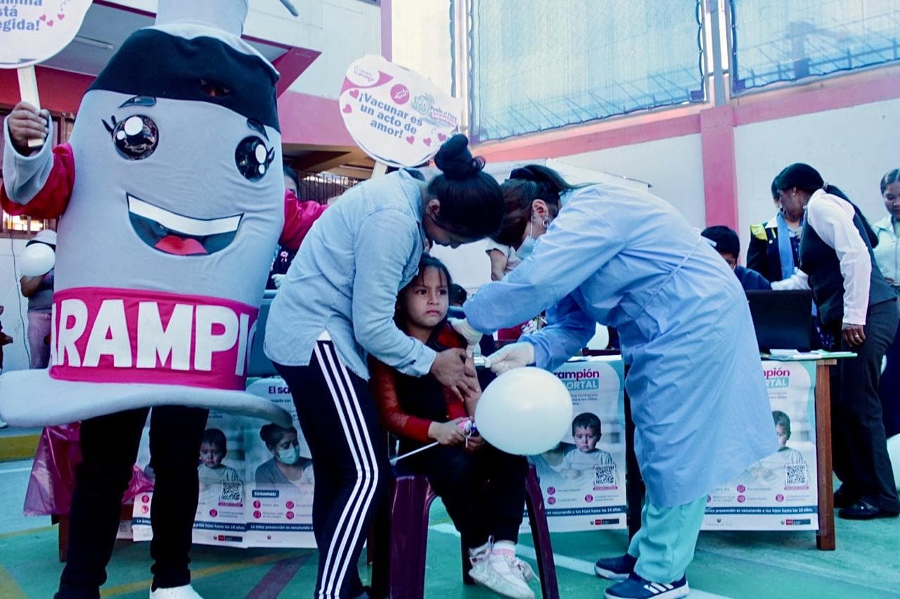 Más de 42 mil escolares serán vacunados contra el sarampión en Arequipa