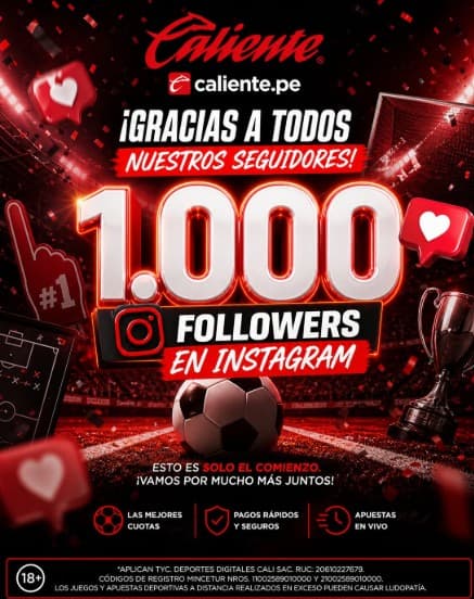 Caliente, el casino online más atractivo con bonos ventajosos, ya está disponible para los jugadores de Perú