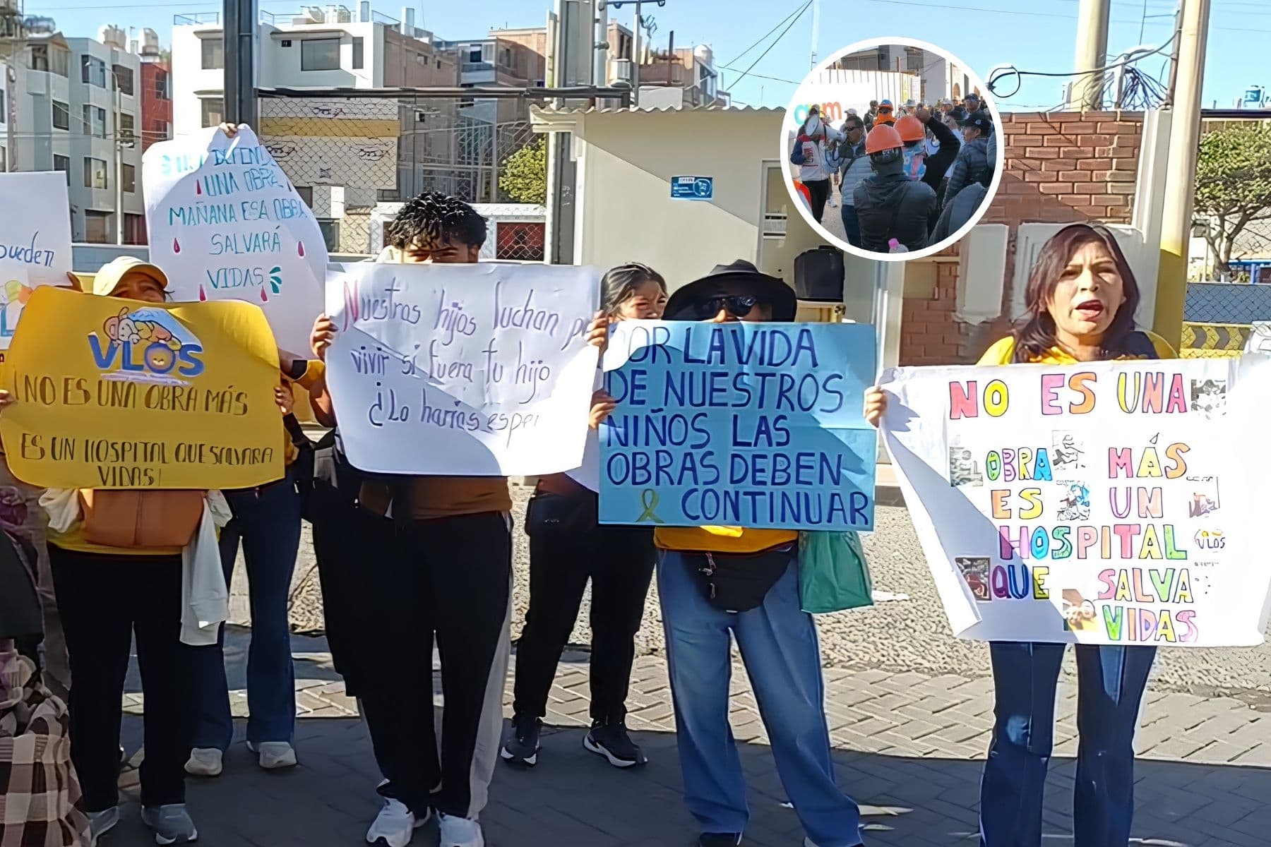 Huelga de Construcción Civil paraliza trabajos en el Iren Sur