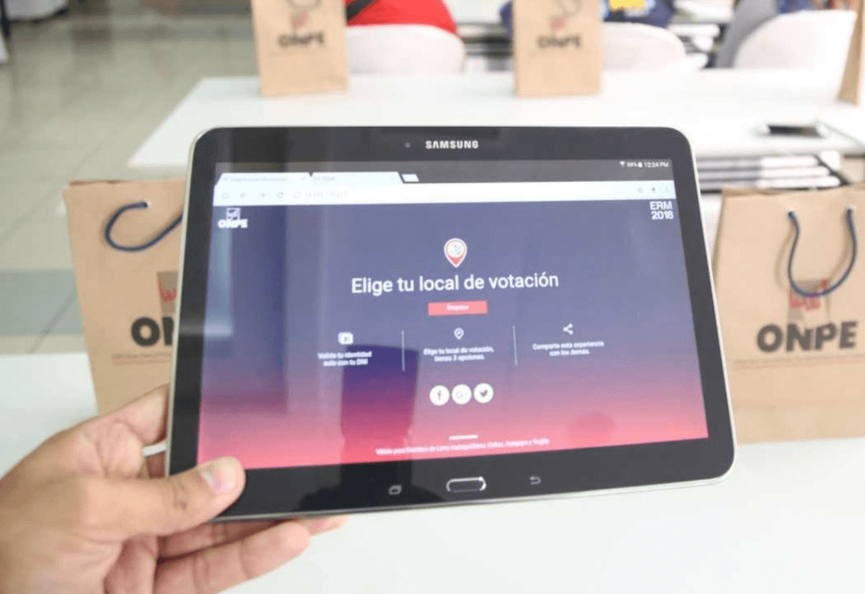 ONPE habilitará la plataforma 'Elige tu local de votación'