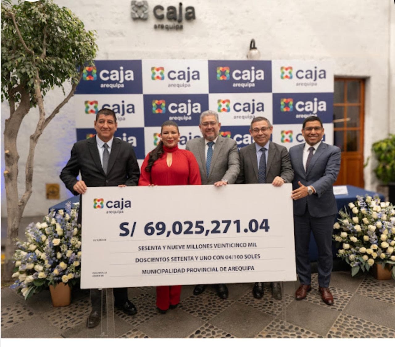 Caja Arequipa entrega a la MPA S/ 69 millones en utilidades