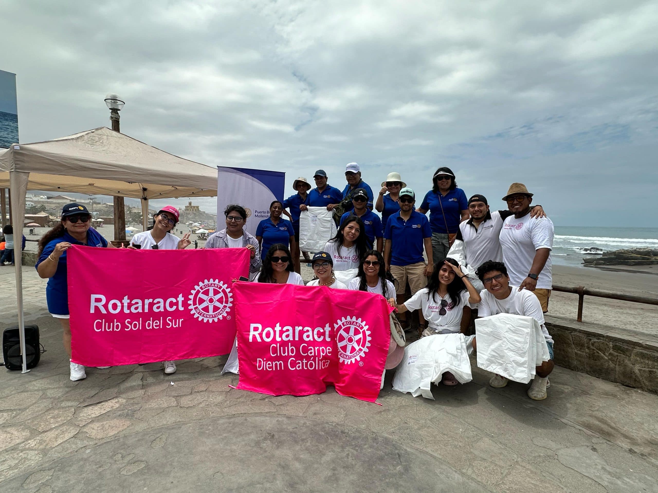 Rotary Club Puerto Bravo realiza limpieza en playas de Mollendo