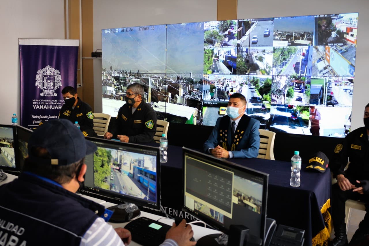 Cámaras de video vigilancia de Yanahuara se integran a la Central 105