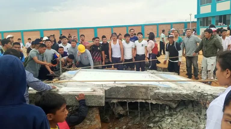 Estudiante muere tras colapso de pared en colegio de Iquitos