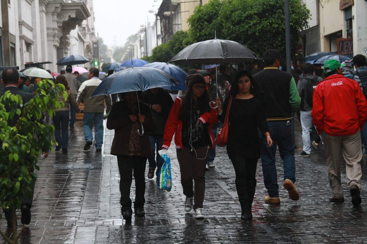 Lluvias caerían en la ciudad de Arequipa desde el 20