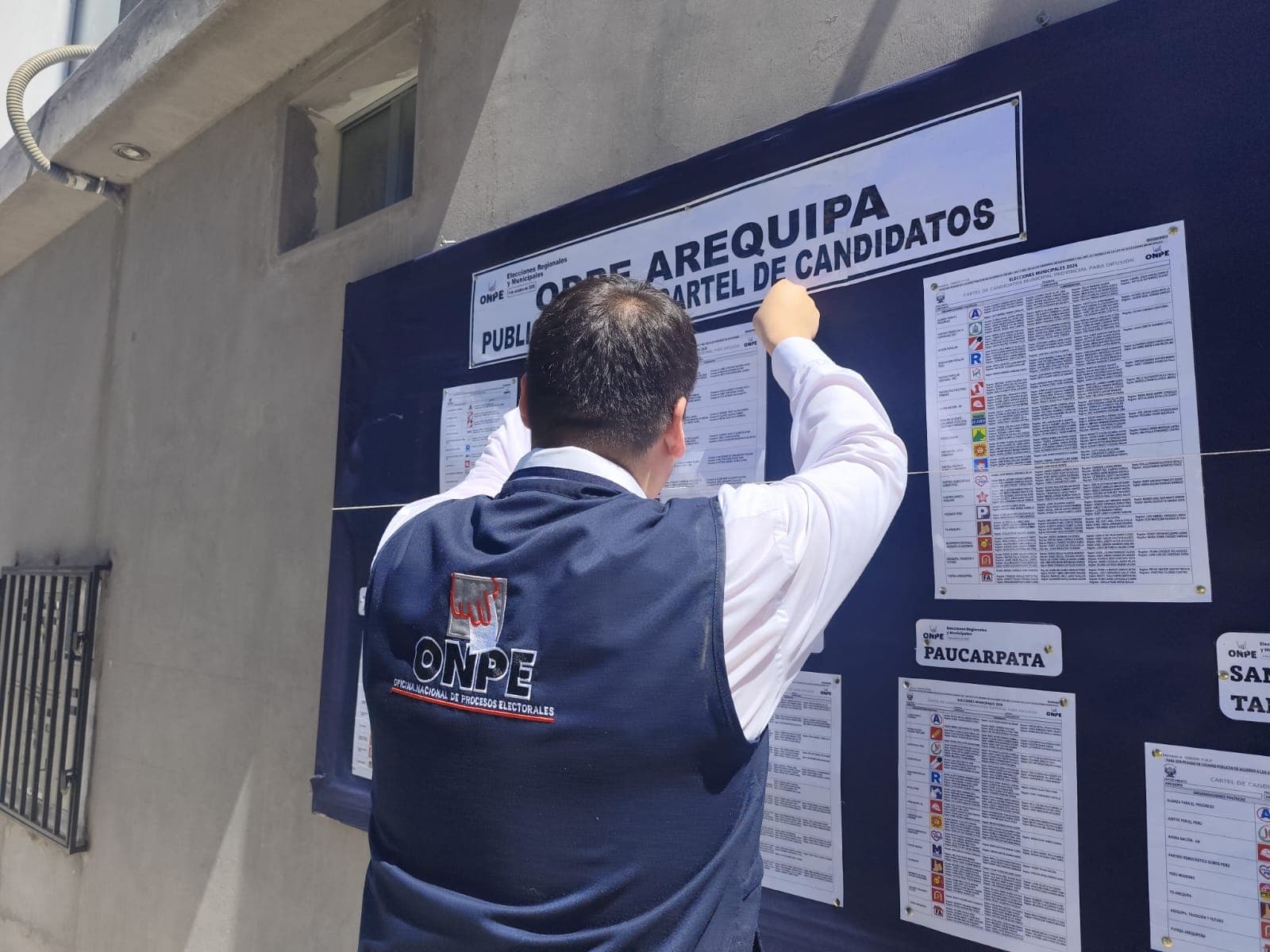 ODPE Arequipa publica cartel de candidatos para elecciones
