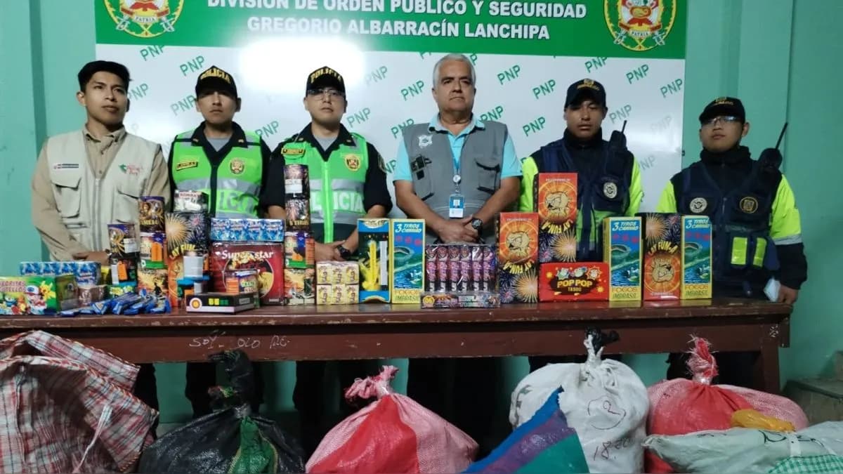 PNP incautó más de 400 kilos de productos pirotécnicos en Tacna